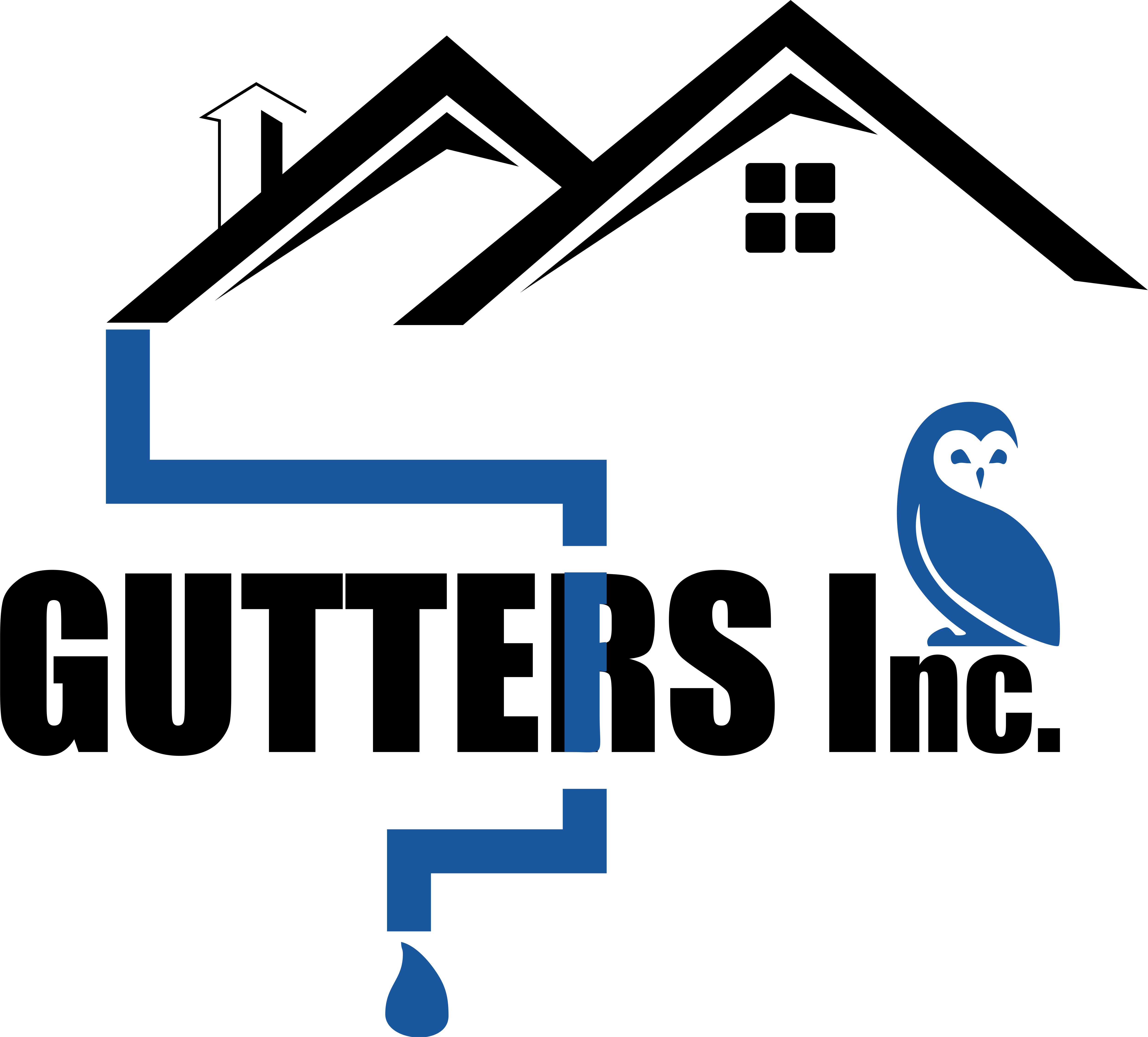 Gutter Inc. logo 2025 - 2 Col - RGB - Black